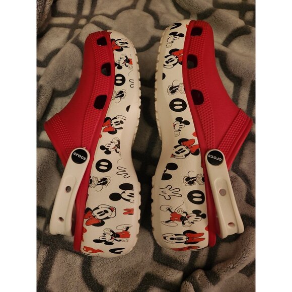 Crocs Disney Minnie & Mickey Classic Platform Clog Size 11 - Picture 5 of 8